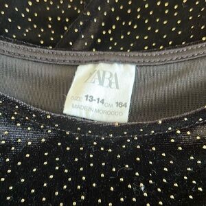 Zara Black Velvet Bodysuit